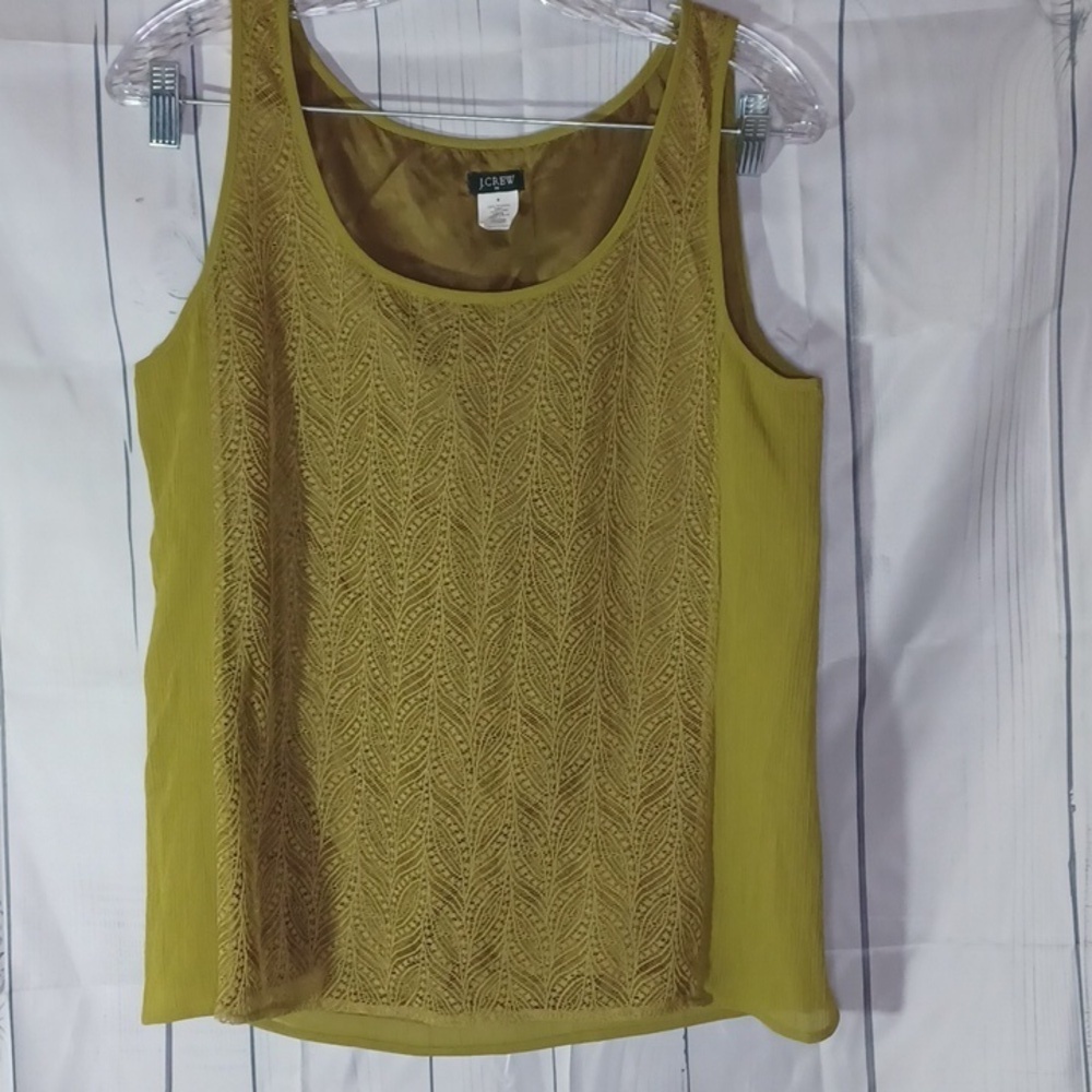 J. Crew Factory Olive Lace Front Camisole